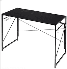 Klappbarer Präsentationstisch schwarz zu vermieten